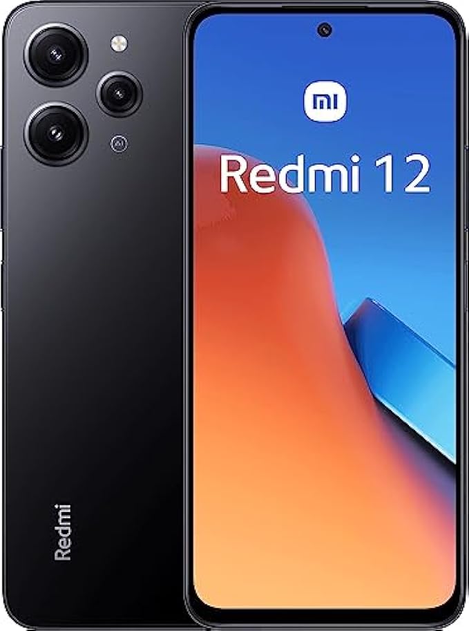 Xiaomi Redmi 12 4G LTE (128GB + 4GB) Factory Global Unlocked 6.67" 50mp Triple Camera (Tmobile Mint Tello Global) + Extra (w/Fast 51W Dual USB Car Charger Bundle) (Midnight Black)