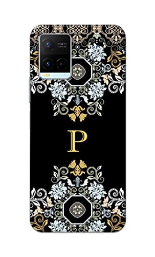 Image of Printed Hard Back Cover Case for Vivo Y21 | Y21T | Y21s | Y21e | Y21A | Y21G Back Cover (Alphabet P) -1803