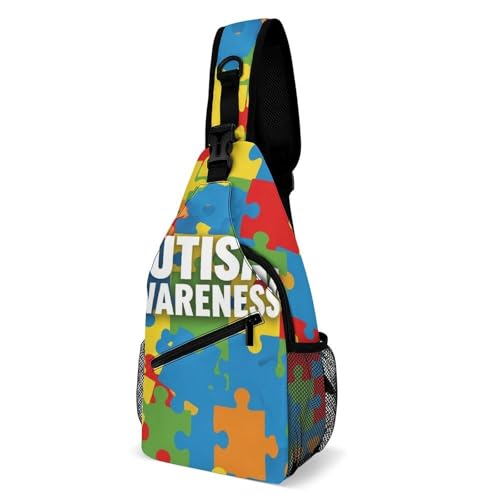 Sac bandoulière puzzle autisme idéal pour vos randonnées et sorties nature