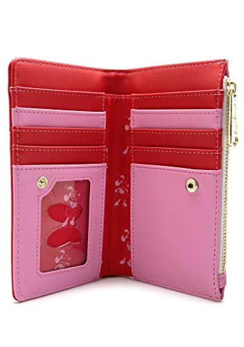 Loungefly Disney Minnie Mouse Pink Polka Dot Pattern Faux Leather Wallet4