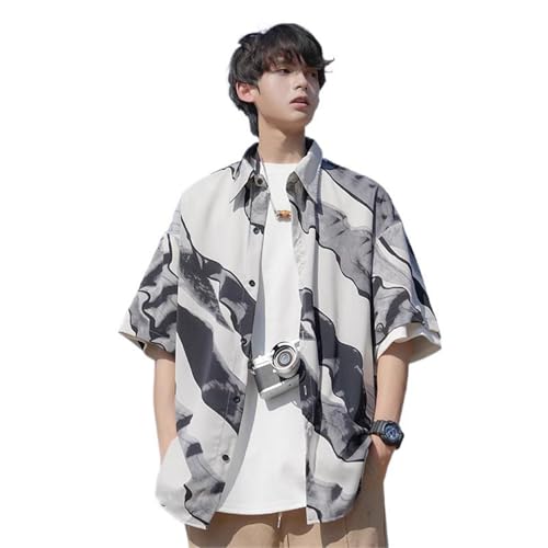 T-shirt homme décontracté pour l'été style chinois haut fluide vacances plage
