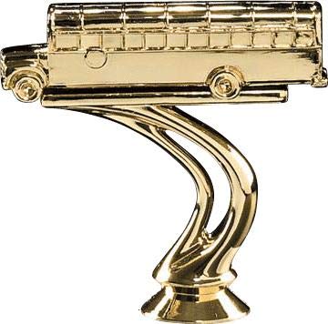 9.75 Inch School Bus Trophies - Black Midnight School Bus Trophy Awards Prime