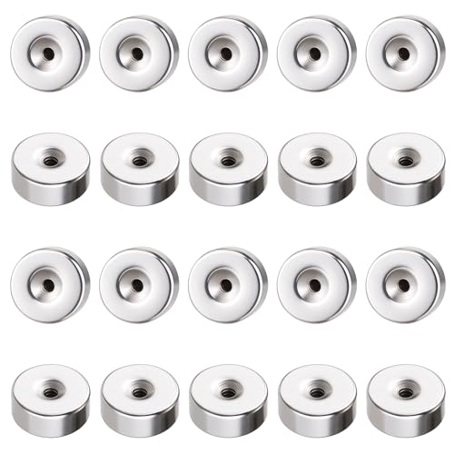 Yuomeaz 20 Pcs Stainless Steel Earring Backs 2mm Flat Earrings Back for Stud Screw on Earrings Back Replacements for Women Men Dainty Push Pin Cartilage Earring (0.8mm Hole)