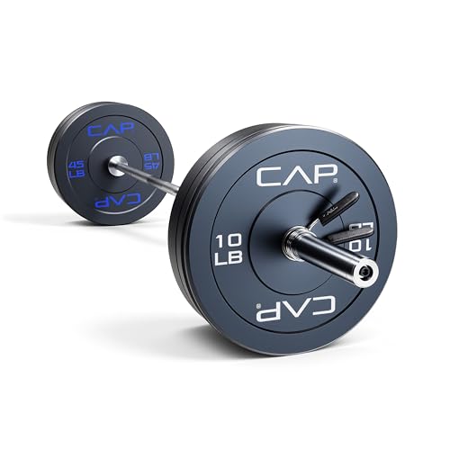 CAP Barbell Olympic Weight Set with Barbell and Plates