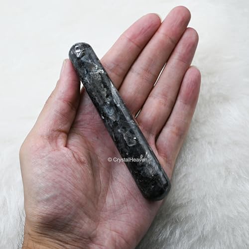 Image of Larvikite Crystal Wand - Smooth Crystal Wand for Energy Healing, Chakra Balancing, Meditation and Home Decor - Crystals and Healing Stones for Gift