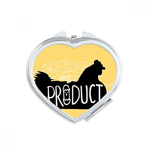 Miroir de maquillage compact poulet noir aux finitions soignées - 2