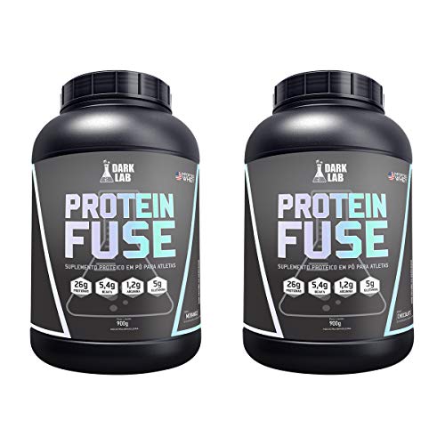 Kit 2x Whey Protein Fuse 900g Dark Lab (Chocolate/Morango)