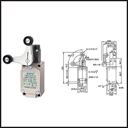 Eltronic Coonents Switch Travel Limit Switch 24A Electrical Safety Key Interlock Switch Coact Prewired Limit Micro Switch Lca32-42