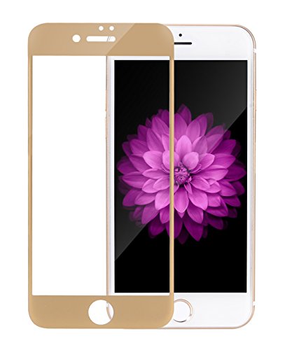 iPhone 7 Plus Screen Protector, FLYEE Tempered Glass [High Definition] 3D Touch Round Edge Curved Full Coverage for iPhone 7 Plus 5.5 Inch Gold