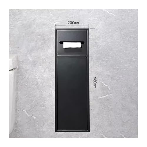 Portarotolo di carta igienica in acciaio inox, mensola da incasso a parete per scopino e accessori
