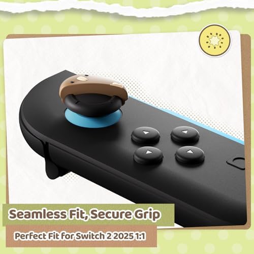 GeekShare Cute Silicone Kiwi Joystick Caps Compatible with Switch 2 - Anti-Slip Thumb Grip Caps - Silicone Analog Cover Thumbstick Grips for Switch 2025 - 3