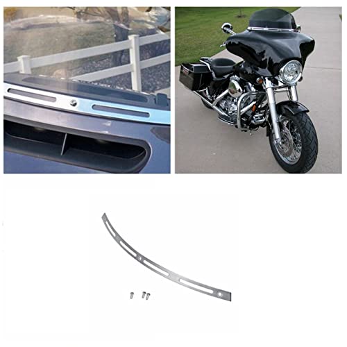 Areyourshop Slotted Batwing Windshield Trim For Harley Touring Electra Street Tri Glide 1996-2013 Chrome #TOP4