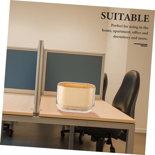 Mini caneca de basura blanca rectangular para escritorio miniatura 4