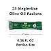 Olive Oil Packets - Olizzi Premium Organic Extra Virgin, New Harvest, Award Winning, Early Harvest, Cold Pressed, USDA Organic Certified, Single Serve, Mini, Salad Dressing To Go, Individual, Travel Size, 25 Single Use Packs (0.34 Fl Oz / Unit)