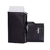 💳 JUSQU'À 10 CARTES - Le porte-cartes Moneyhold peut contenir jusqu'à 7 cartes dans le compartiment en aluminium et 2 à 3 cartes supplémentaires dans les poches internes.