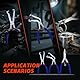 TOOLUTION Electrical Disconnect Pliers Kit 4 Piece Set – Auto Electrical Connector Pliers Fuel Line Disconnect Plier-tools Rapid Unconnec Tool for Cars Trucks Sicherungsringzangen