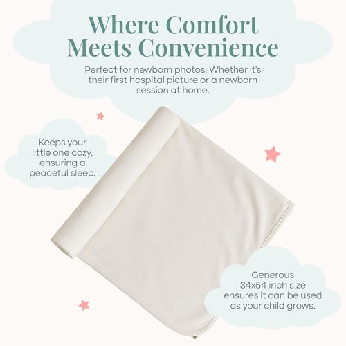 Image of Caden Lane Baby Swaddle & Receiving Blanket, Soft, Breathable & Temperature-Regulating Bamboo Viscose Fabric for Swaddling Newborns, Gender Neutral Infant Blanket for Boys & Girls, Oat Beige