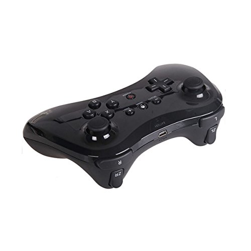 Podwójny analogowy bezprzewodowy joystick kontroler gamepad Bluetooth do Nintendo Wii U Pro - biały