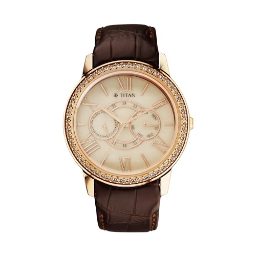 Titan Regalia Royale Quartz Multifunction Marble Dial Leather Strap Watch for Men-10002WL01 (B0CRHK2459) Amazon Price History, Amazon Price Tracker