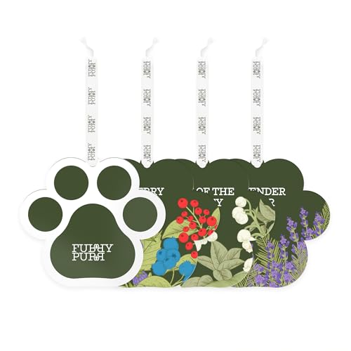 FURRYPURR Car Air Freshener Cute Paw Hanging, Lavender Cedar/Lily Of The Valley/Berry Rum Pack of 3, Pet-Friendly, Non-toxic, Long Lasting for Home & Auto