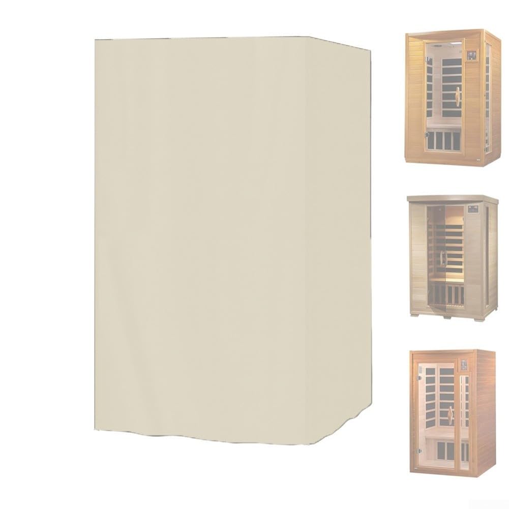 Funda de sauna resistente para exteriores para sauna de 1 a 2 personas, infrarrojos o de madera, tela Oxford impermeable con revestimiento de PVC, resistente a los rayos UV, protección