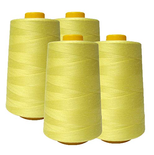 Snapklik.com : AK Trading 4-Pack Yellow All Purpose Sewing Thread Cones