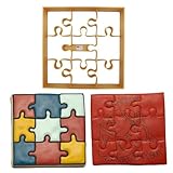 PUZZLE COOKIE CUTTER One Large Square Cookie Cutter With Nine Jigsaw Puzzle Pieces Detail For Autism Month Graduation Birthday Baby Wedding Shower Mothers Day (1 Piece)