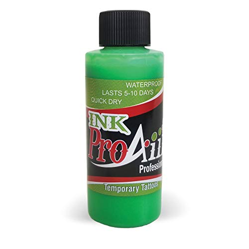 Body Paint - ProAiir Temporary Tattoo Ink - 4.2 oz (120ml) Fluorescent Green