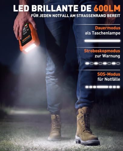 ACEZUK 9000A Starthilfe Powerbank mit Kompressor 160 PSI – Ansicht 5