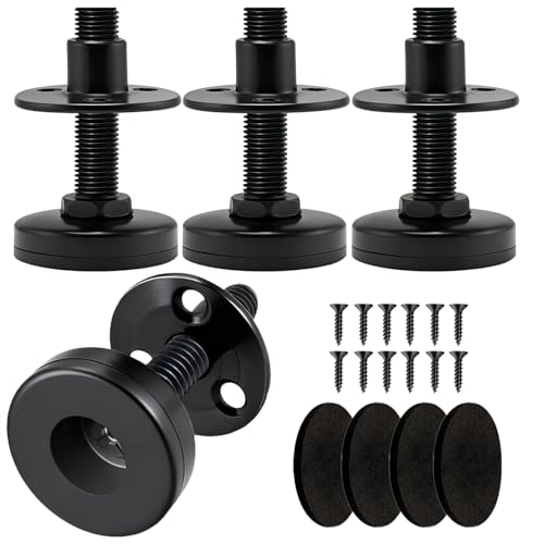 Heavy Duty Leveling Feet 4 Pack-1320 lbs Capacity 3/8-16 Thread Adjustable Furniture Levelers with 1 Height Adjustment Furniture Feet for Table Cabinet Workbench Appliance Stabilization