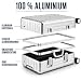 Travelhouse 100% Aluminium Reisekoffer Silber L-72cm Hartschalenkoffer 2X TSA Zahlenschloss 4 Silent Move Doppelräder 360° Rollen Vol. 92L