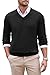 COOFANDY Herren Pullover V Ausschnitt Sweater Pulli Strickpullover Slim Fit Business Casual Pullover Langarm Winter Strickpulli Feinstrickpullover Schwarz XL Baby,Schwarz günstig Kaufen-COOFANDY Herren Pullover V Ausschnitt Sweater Pulli Strickpullover Slim Fit Business Casual Pullover Langarm Winter Strickpulli Feinstrickpullover Schwarz XL