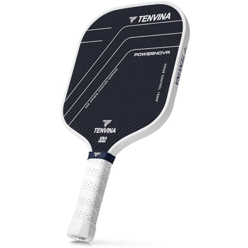 Image of TENVINA Pickleball Paddles, Multi-Layer T700SC Textured Carbon Fiber Pickleball Paddle, Pickle Ball Paddle with Strong Spin & Power Surface, 4-Types of Shapes and Thicknesses, USAPA Approved