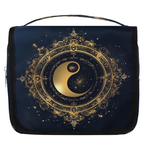 Yin Yang Tai Chi - Neceser de viaje para mujeres, hombres, niñas y niños, neceser de maquillaje, neceser de maquillaje, organizador de artículos de aseo, color, 4.5 L, Organizador de bolsas