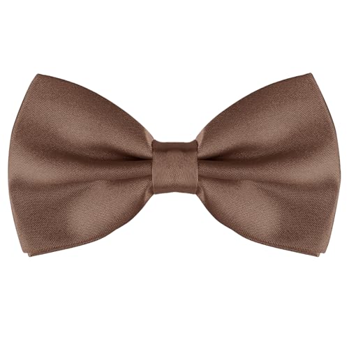 Allegra K Pre-tied Solid Adjustable Bowtie Classic Tuxedo Wedding Bow Ties for Men One Size Coffee