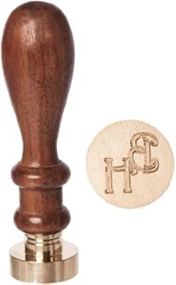 Personalised Wedding Initial Letter Wax Seal Stamp 25mm with 2, 3 or 2 with a & Initials, Harrington Font, Wax Seal