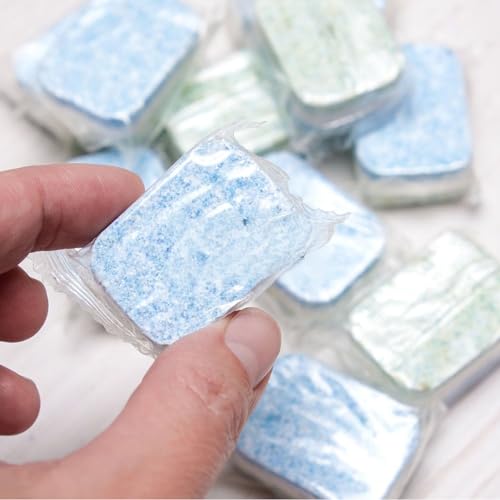 Image of Dishwasher Cleaner and Deodorizer Tablets. 18 Dishwasher Cleaner Tablets Helps Remove Limescale and Odor,For All Machines Including Heavy Duty And Septic.