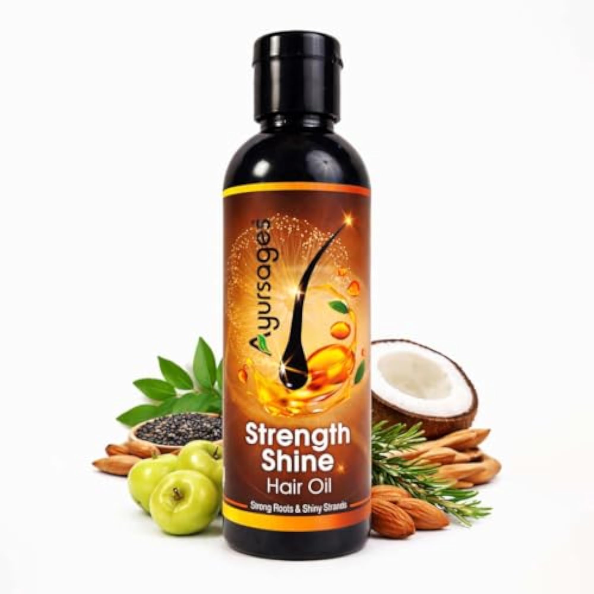 Strength & Shine Herbal Hair Oil, Nourishing Blend