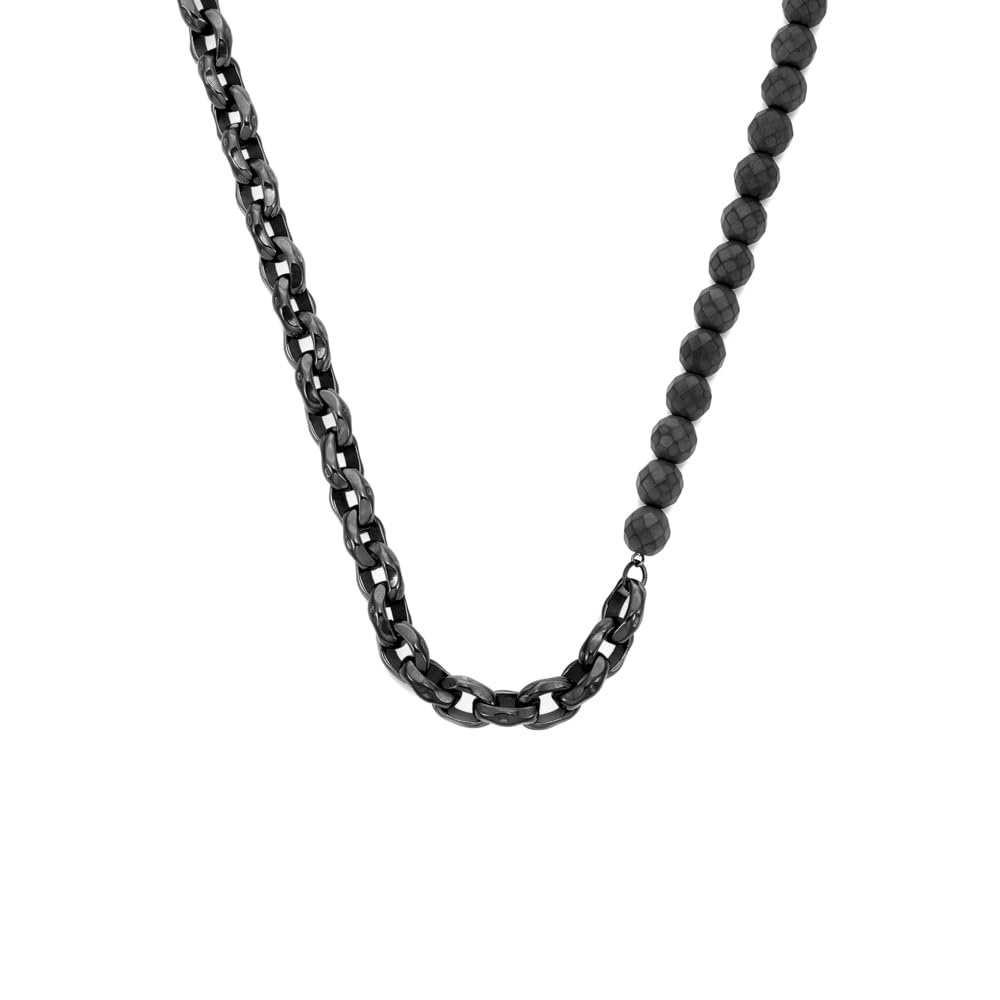 Armani Exchange Collana da uomo in acciaio inossidabile con chiusura a moschettone