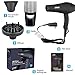 1875W Professional Salon Hair Dryer for Fast Drying, Low Noise Negative Ion Blow Dryers,Pro Styler Hairdryer with Diffuser,Concentrator,Comb (Frosted Black)