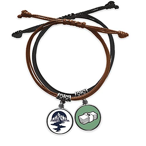 Pulsera cuerda Iceberg Stream Estrellas de cuero para lucir en reuniones y eventos