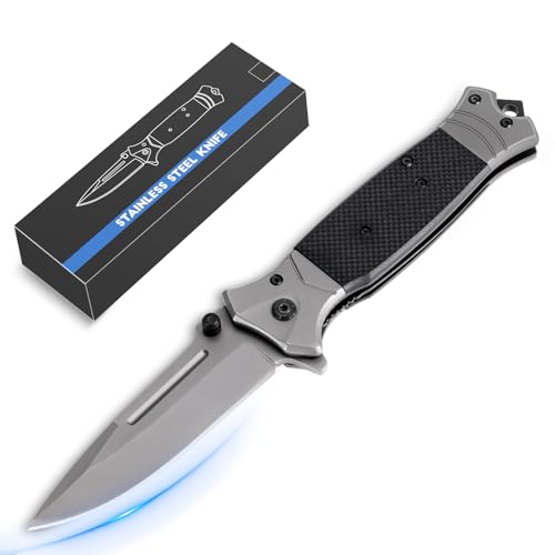 PEGASI - Couteau De Poche Tactique Pliant En Acier Damas 8CR18, Fait à La Main, Pour Le Camping