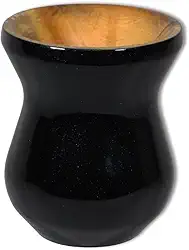 Cuia Madeira Nobre Imbuia Chimarrão Perolizada Preta