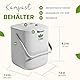 EcoBio Biomülleimer Küche - 7L Komposteimer Küche mit Deckel & Griff – Geruchsdicht & Spülmaschinenfest – Biotonne mit Sieb – Bio Mülleimer für Abfälle – Komposter Küche (Grau)