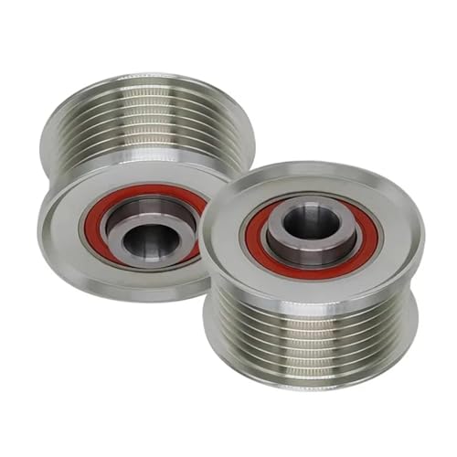 Polea del alternador 27415-30010 compatible con Toyota. Polea del embrague del alternador 27415-30010. Rodamientos de polea 27415-26010 y 27415-30011. Piezas de coche.(2 PCS)