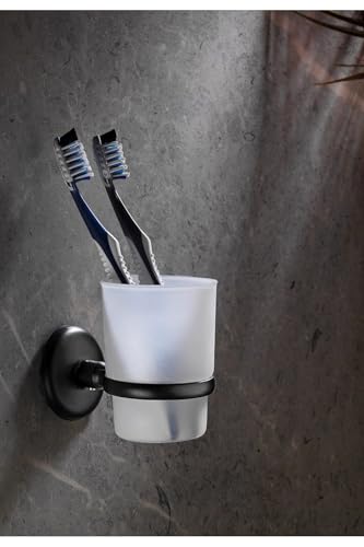 Yapışkanlı Diş Fırçalık, Siyah, S-104
