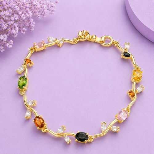 Image of SALTY Tulip Bracelet for Women Anti Tarnish | Fancy Floral Bracelet | Jewellery Gifts | Hand Band | Fashion Accessories for Girls | Minimal Jewelry Design | Gift for Rakhi | Gift for Diwali, Christmas, Marriage, Birthday