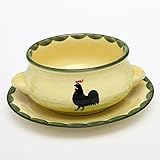  Zeller Keramik Suppenschale 0,25l mit Untertasse Hahn & Henne