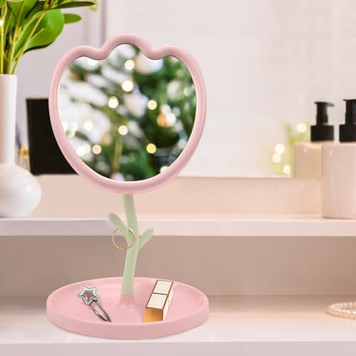 Espejo de Mesa Floral con Bandeja y Ángulo Ajustable miniatura 5