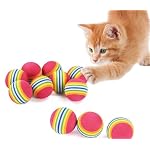 Bepets 12PCS Foam Balls for Cats, Colorful Rainbow Cat Toy Sponge Balls Soft Pet Toy - Image 6